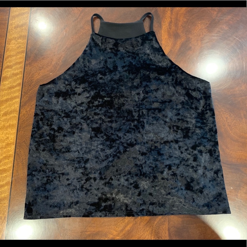 Black velvet top